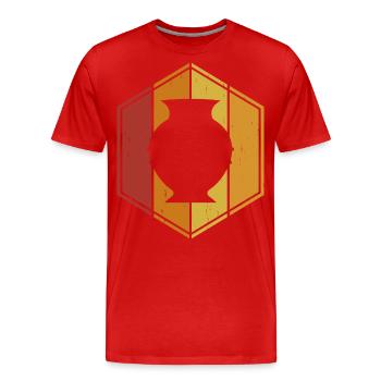 Poterie Poterie Poterie - T-shirt bio Premium Homme - rouge - Devant - Damien (186cm)
