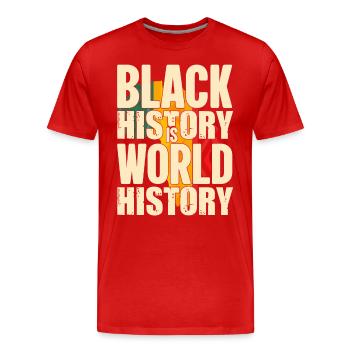 Mois de l’histoire des Noirs Histoire des Noirs - T-shirt bio Premium Homme - rouge - Devant - Damien (186cm)