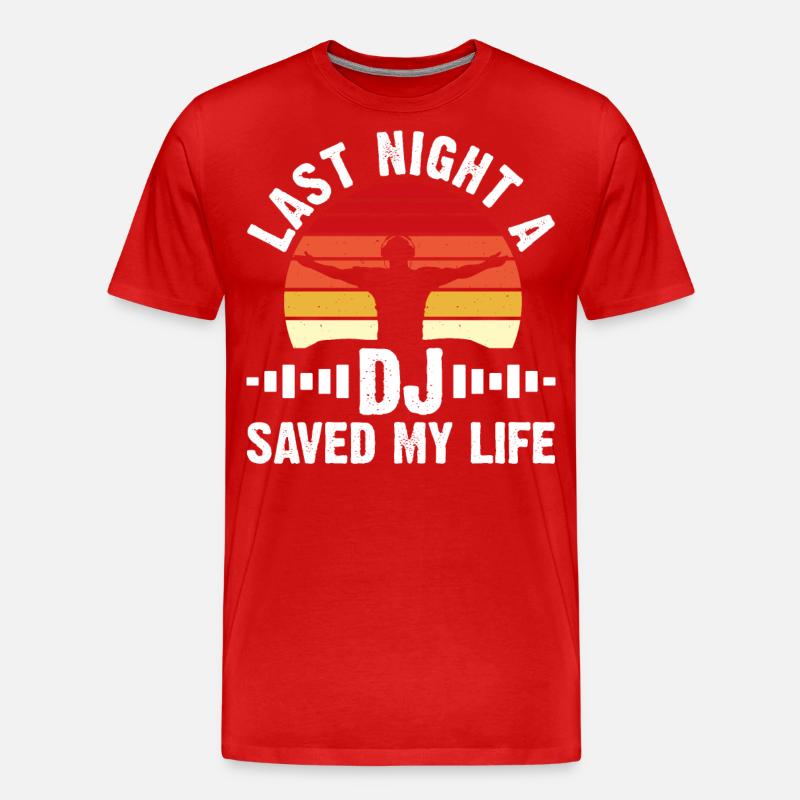 Dj - Männer Premium Bio T-Shirt - Rot