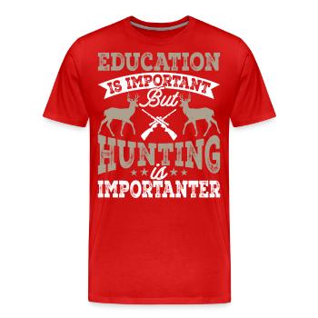 Hunting hunters - Men's Premium Organic T-Shirt - red - Front - Damien (186cm)