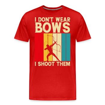 Archer Tir à l’arc - T-shirt bio Premium Homme - rouge - Devant - Damien (186cm)