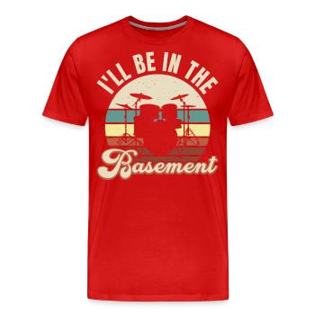 Schlagzeug Schlagzeuger Drummer - Männer Premium Bio T-Shirt - Rot - Vorne - Damien (186cm)