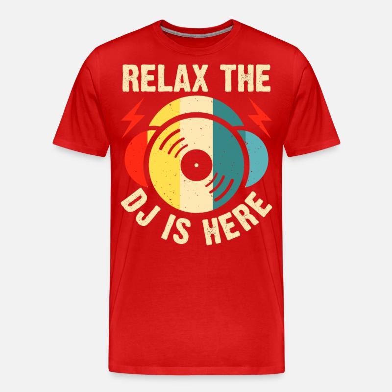 Dj Djing - Männer Premium Bio T-Shirt - Rot
