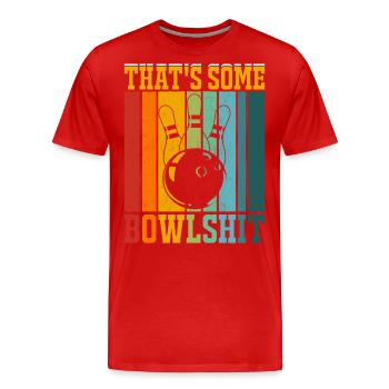Bowling - T-shirt bio Premium Homme - rouge - Devant - Damien (186cm)