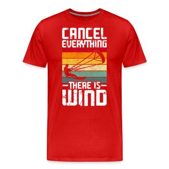Kitesurf Kitesurfer Kiteboard - T-shirt bio Premium Homme - rouge - Devant - Damien (186cm)