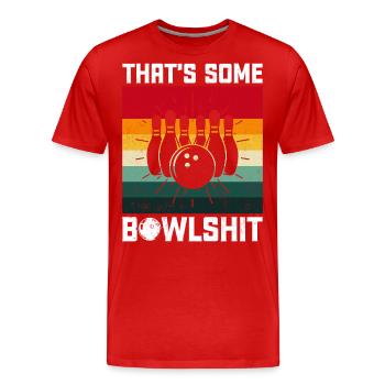 Bowling - Männer Premium Bio T-Shirt - Rot - Vorne - Damien (186cm)