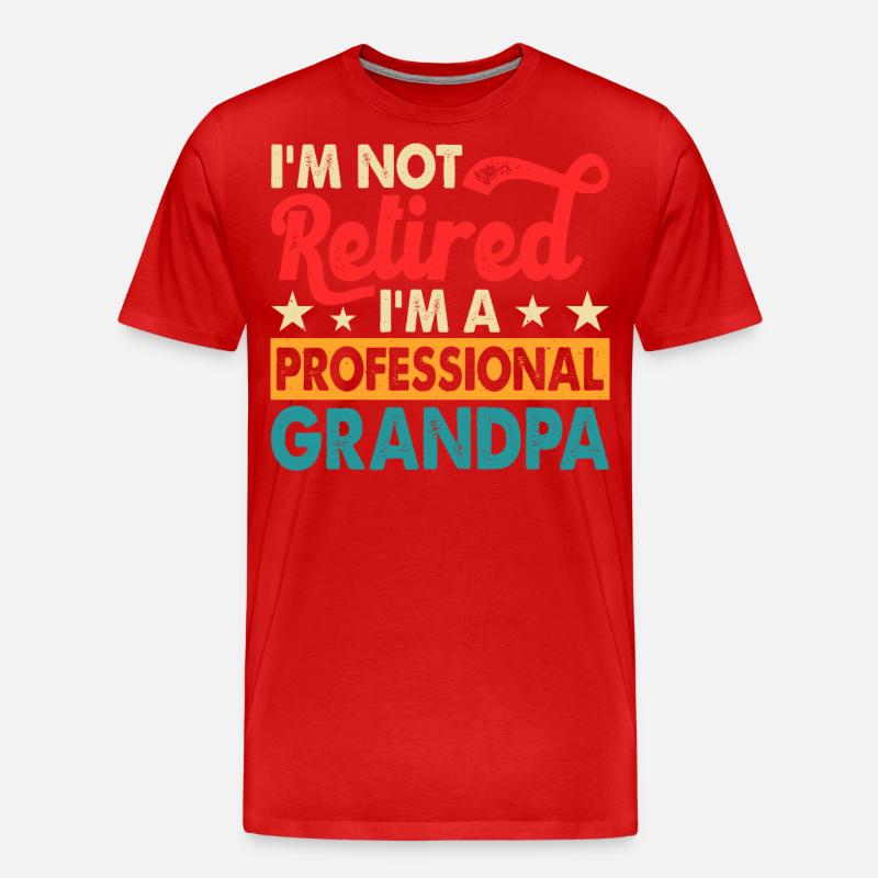 Opa Rentner - Männer Premium Bio T-Shirt - Rot