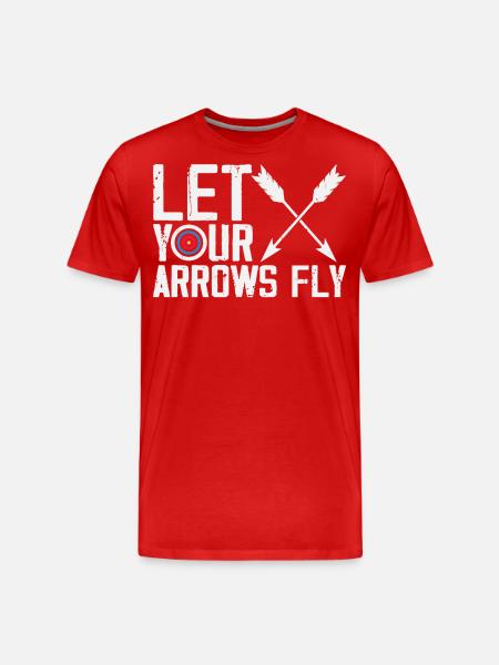 Archer Archery - Men's Premium Organic T-Shirt - red