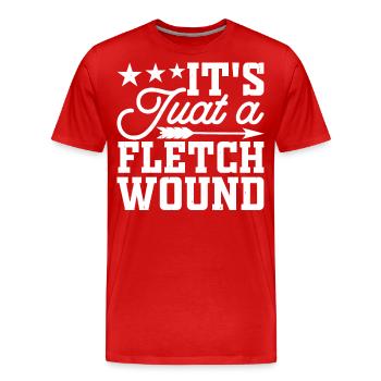 Archer Tir à l’arc - T-shirt bio Premium Homme - rouge - Devant - Damien (186cm)