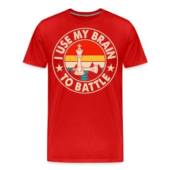 Schach - Männer Premium Bio T-Shirt - Rot - Vorne - Damien (186cm)