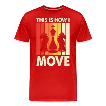 Schach - Männer Premium Bio T-Shirt - Rot - Vorne - Damien (186cm)