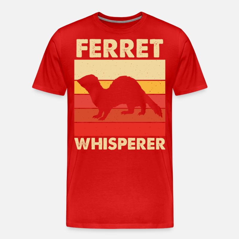 Frettchen - Männer Premium Bio T-Shirt - Rot