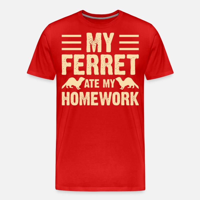 Frettchen - Männer Premium Bio T-Shirt - Rot