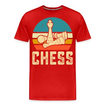 Schach - Männer Premium Bio T-Shirt - Rot - Vorne - Damien (186cm)