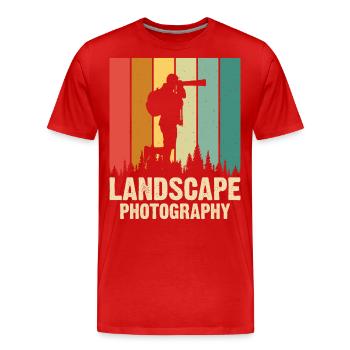 Photographer - Men's Premium Organic T-Shirt - red - Front - Damien (186cm)