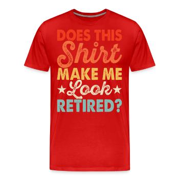 Pensioner pension - Men's Premium Organic T-Shirt - red - Front - Damien (186cm)