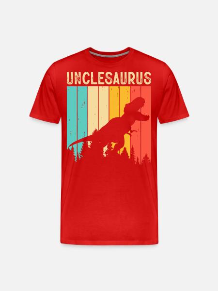 Uncle T Rex Onkelsaurus - Men's Premium Organic T-Shirt - red
