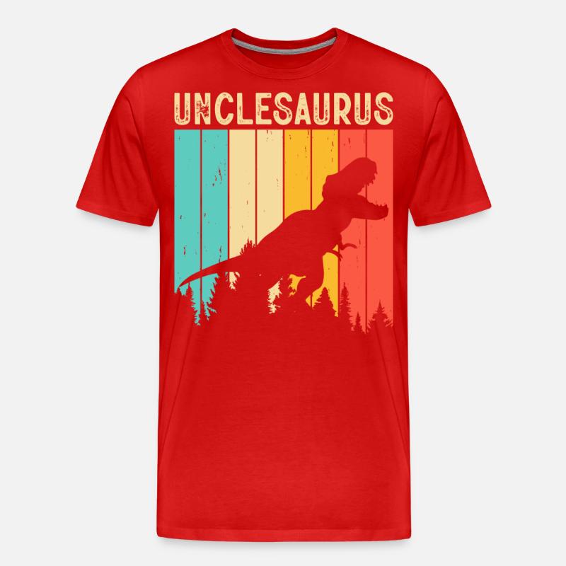 Uncle T Rex Onkelsaurus - Men's Premium Organic T-Shirt - red