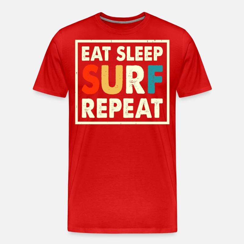 Surfen Surfer - Männer Premium Bio T-Shirt - Rot