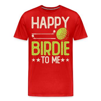 Golf Golfer - Men's Premium Organic T-Shirt - red - Front - Damien (186cm)