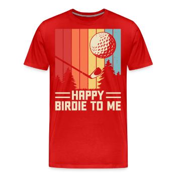 Golf Golfer - Men's Premium Organic T-Shirt - red - Front - Damien (186cm)