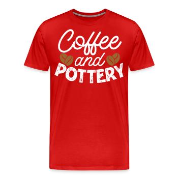 Poterie Poterie Poterie - T-shirt bio Premium Homme - rouge - Devant - Damien (186cm)