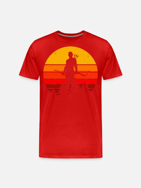 Archer Archery - Men's Premium Organic T-Shirt - red
