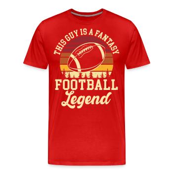 Fantasy Football - Männer Premium Bio T-Shirt - Rot - Vorne - Damien (186cm)