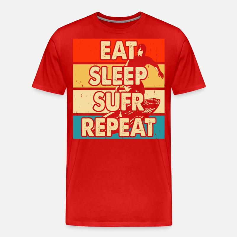 Surfen Surfer - Männer Premium Bio T-Shirt - Rot