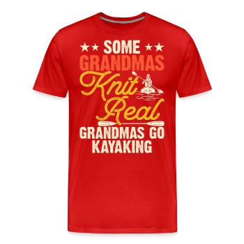 Kayak Kayaker Kayaker Granny - T-shirt bio Premium Homme - rouge - Devant - Damien (186cm)