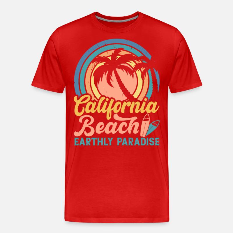 Surfen Surfer - Männer Premium Bio T-Shirt - Rot