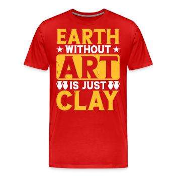 Art - T-shirt bio Premium Homme - rouge - Devant - Damien (186cm)