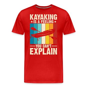 Kajak Kajakfahrer Kajaker - Männer Premium Bio T-Shirt - Rot - Vorne - Damien (186cm)