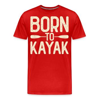 Kajak Kajakfahrer Kajaker - Männer Premium Bio T-Shirt - Rot - Vorne - Damien (186cm)