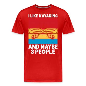 Kajak Kajakfahrer Kajaker - Männer Premium Bio T-Shirt - Rot - Vorne - Damien (186cm)