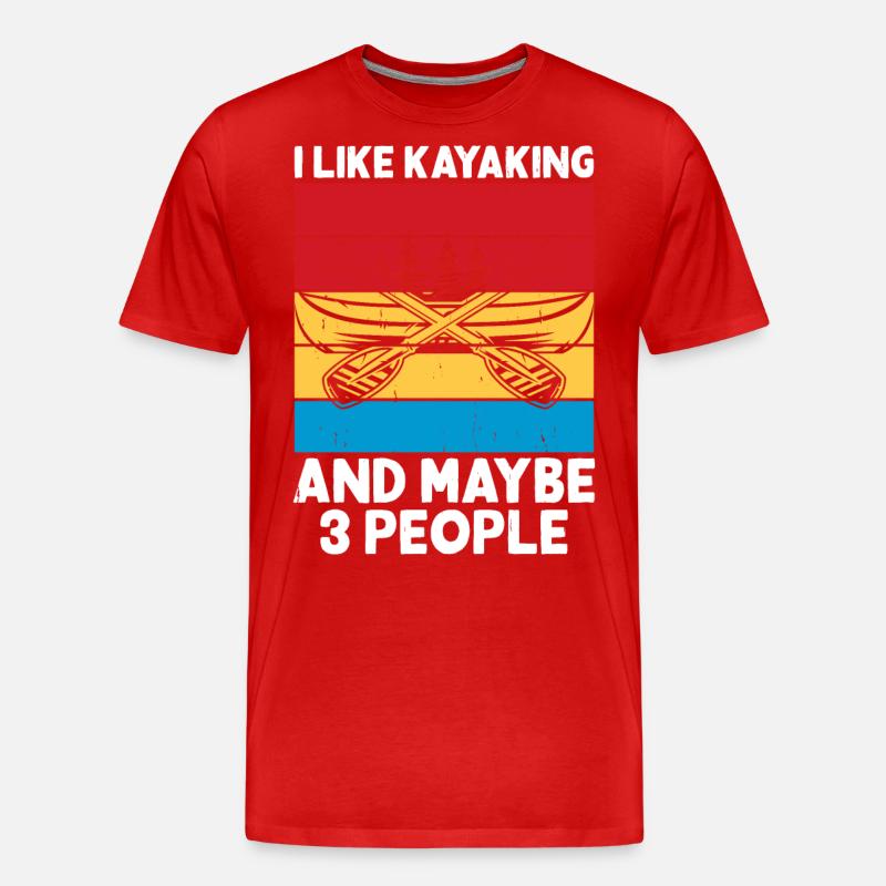 Kajak Kajakfahrer Kajaker - Männer Premium Bio T-Shirt - Rot