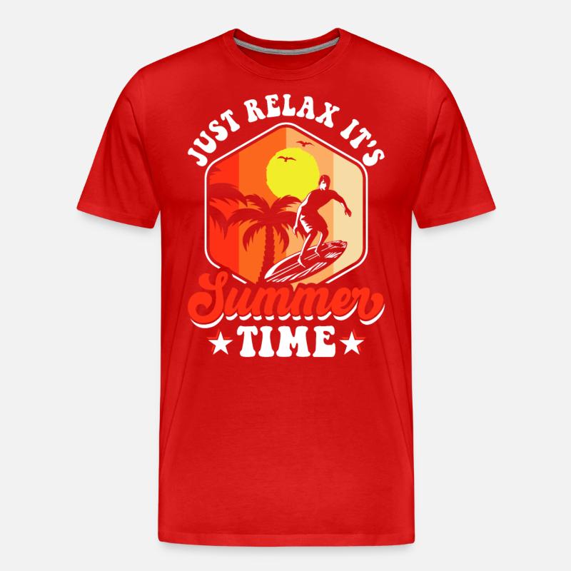 Surfen Surfer - Männer Premium Bio T-Shirt - Rot