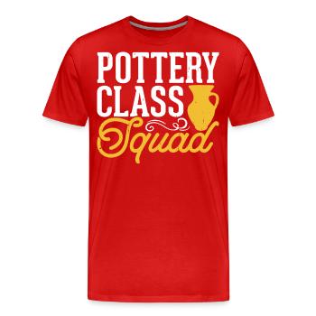 Poterie Poterie Poterie - T-shirt bio Premium Homme - rouge - Devant - Damien (186cm)