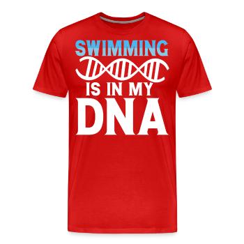 Flotteur de natation - T-shirt bio Premium Homme - rouge - Devant - Damien (186cm)