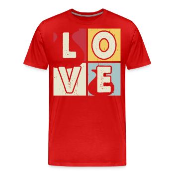 Poterie Poterie Poterie - T-shirt bio Premium Homme - rouge - Devant - Damien (186cm)