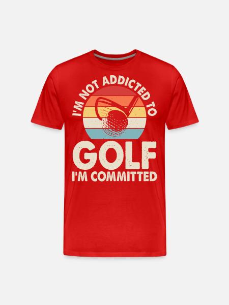 Golf Golfer - Men's Premium Organic T-Shirt - red