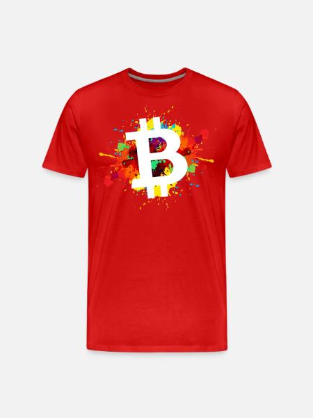 Bitcoin Crypto Cryptocurrency - Men's Premium Organic T-Shirt - red