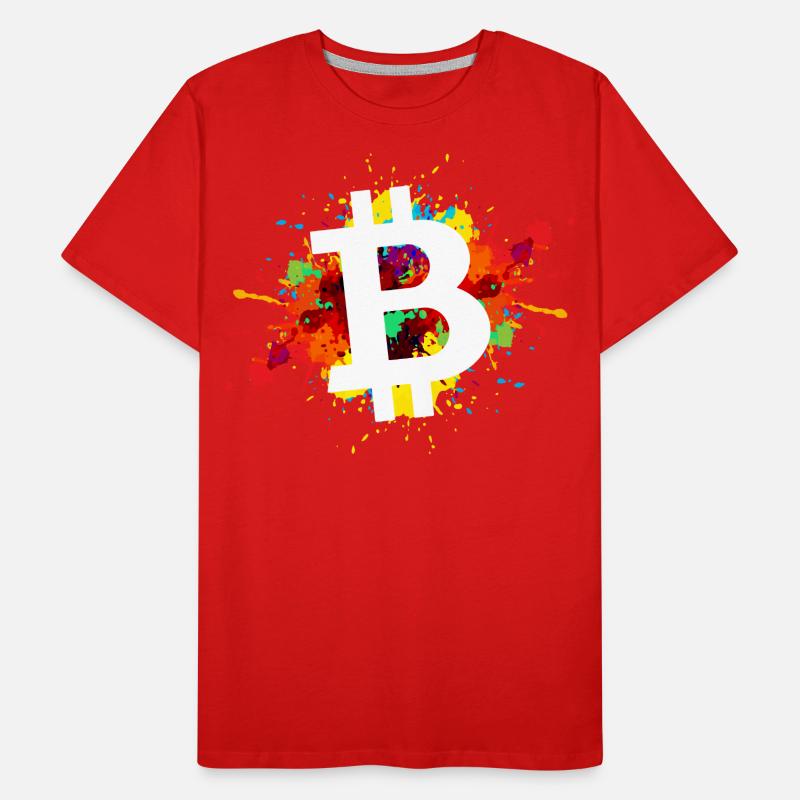 Bitcoin Crypto Cryptocurrency Men's Premium Organic T-Shirt