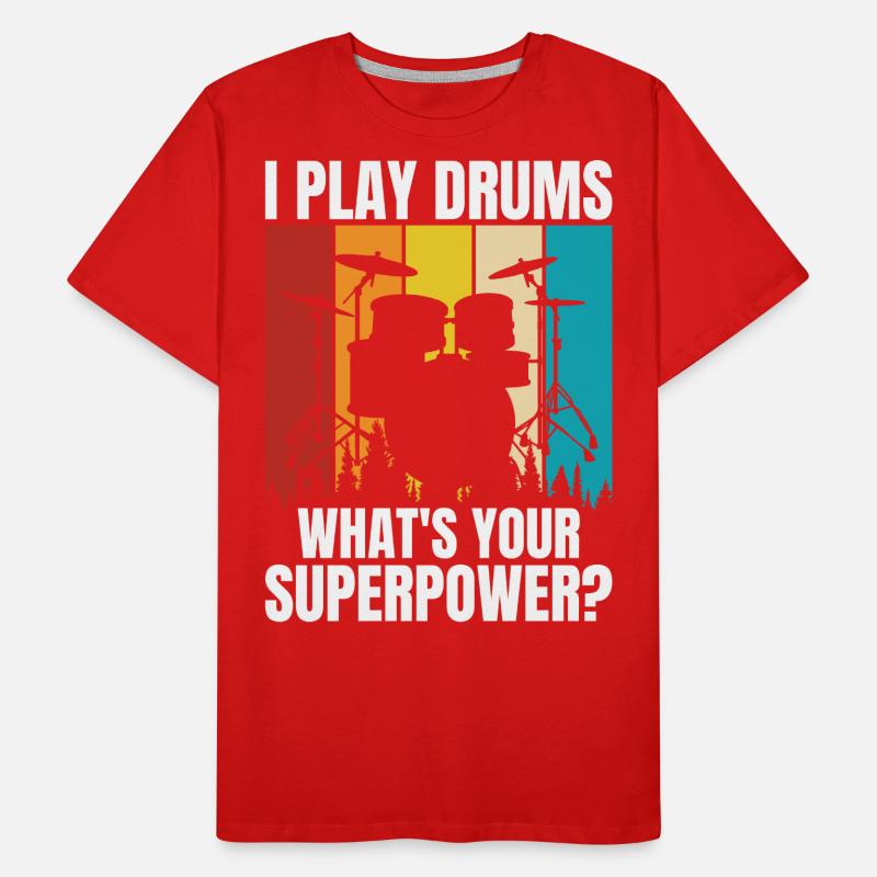 Batterie Batteur Batteur T-shirt bio Premium Homme