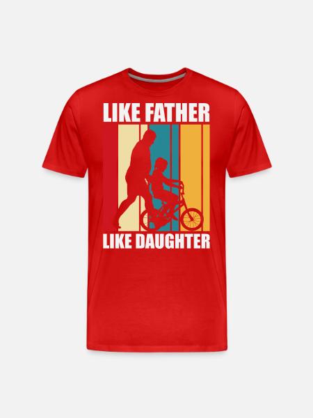 Father and daughter - Men's Premium Organic T-Shirt - red