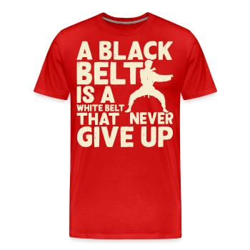Karate - Männer Premium Bio T-Shirt - Rot - Vorne - Damien (186cm)
