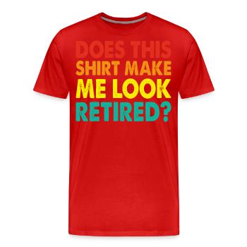 Pensioner pension - Men's Premium Organic T-Shirt - red - Front - Damien (186cm)