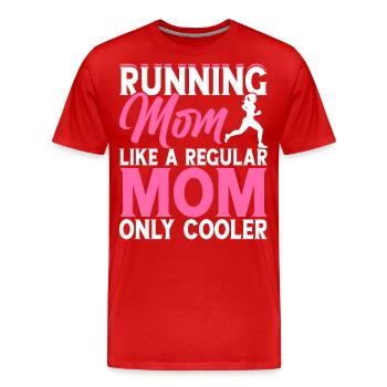 Joggen Laufen Marathon Mama - Männer Premium Bio T-Shirt - Rot - Vorne - Damien (186cm)