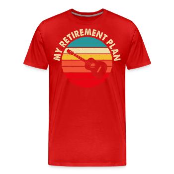 Violine Violinist - Männer Premium Bio T-Shirt - Rot - Vorne - Damien (186cm)