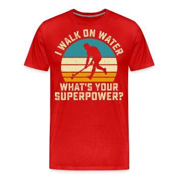 Hockey - T-shirt bio Premium Homme - rouge - Devant - Damien (186cm)
